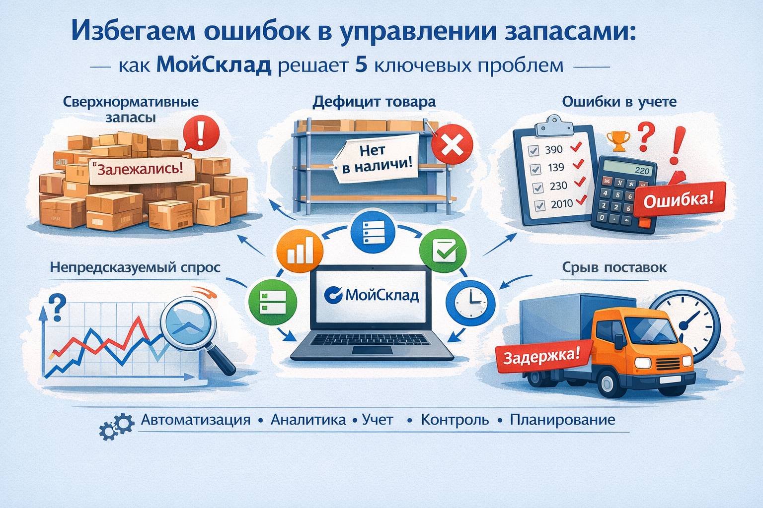 Ошибки в управлении запасами